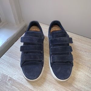 Rag & Bone Kent Velcro Sneaker in Blue Suede